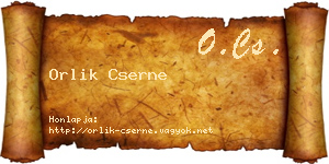 Orlik Cserne névjegykártya